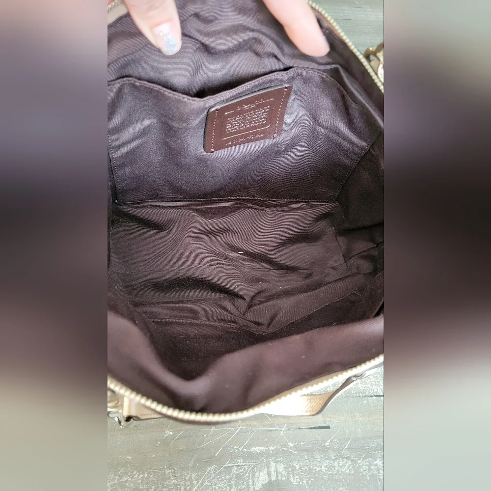 Coach Kelsey Metallic Gold Shoulder Bag
